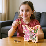 Wooden Colorful Butterfly Piggy Banks for Kids