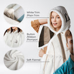 Custom Couple Name & Photo Style Hooded Blanket