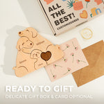 Family Dog Puzzle, Personalized Wooden Puzzles with 2-5 Family Members Names, Perfect Birthday Anniversary Wedding Gifts for Women Men