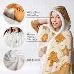 Custom Name Christmas Sweet Cookie Style Hooded Blanket