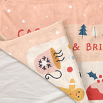 Christmas Design Gift for Kids Fleece Personalized Name Blanket