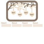 Personalized Family Tree w/Names - 2 Sizes Customized Wood Signs Decor Grandma Gifts, Birthday Gifts for Grandma Mom Grandparent, Custom Family Wooden Desk Table Sign Art Decorations