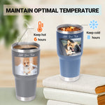 Customizedbee Personalized Tumbler with Picture Text Name Logo