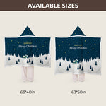 Christmas Jungle Snow Night Custom Name Blanket Hoodies