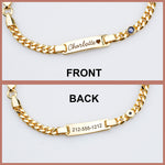 Personalized Baby Bracelets with Name Birthstone, 18k Gold Plated, Adjustable Length, Unique Birthday Gifts for Infant Girls Boys