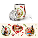 Christmas family photo Wine Tumbler