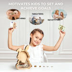 Bunny Piggy Bank for Kids, Personalized Wooden Money Box, Money Holder Encourages Early Saving