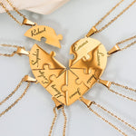 Personalized Puzzle Heart Necklace