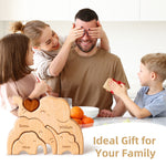 Elephant Family Puzzle, Personalized Wooden Puzzles with 2-5 Family Members Names, Unique Family Decor Wood Sculpture Gifts for Mom Grandma