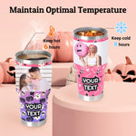 Halloween Tumbler Ghost Skull Pumpkin Stainless Steel Travel Tumbler Spooky Coffee Cup Mug for Women Birthday Horror Gift Personalized 30oz Tumbler Cup with Picture Text Name