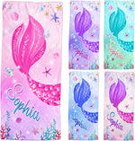 Personalized Kids Beach Towels with Names - 6 Sizes, Cotton/Poly