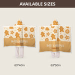 Custom Name Christmas Sweet Cookie Style Hooded Blanket