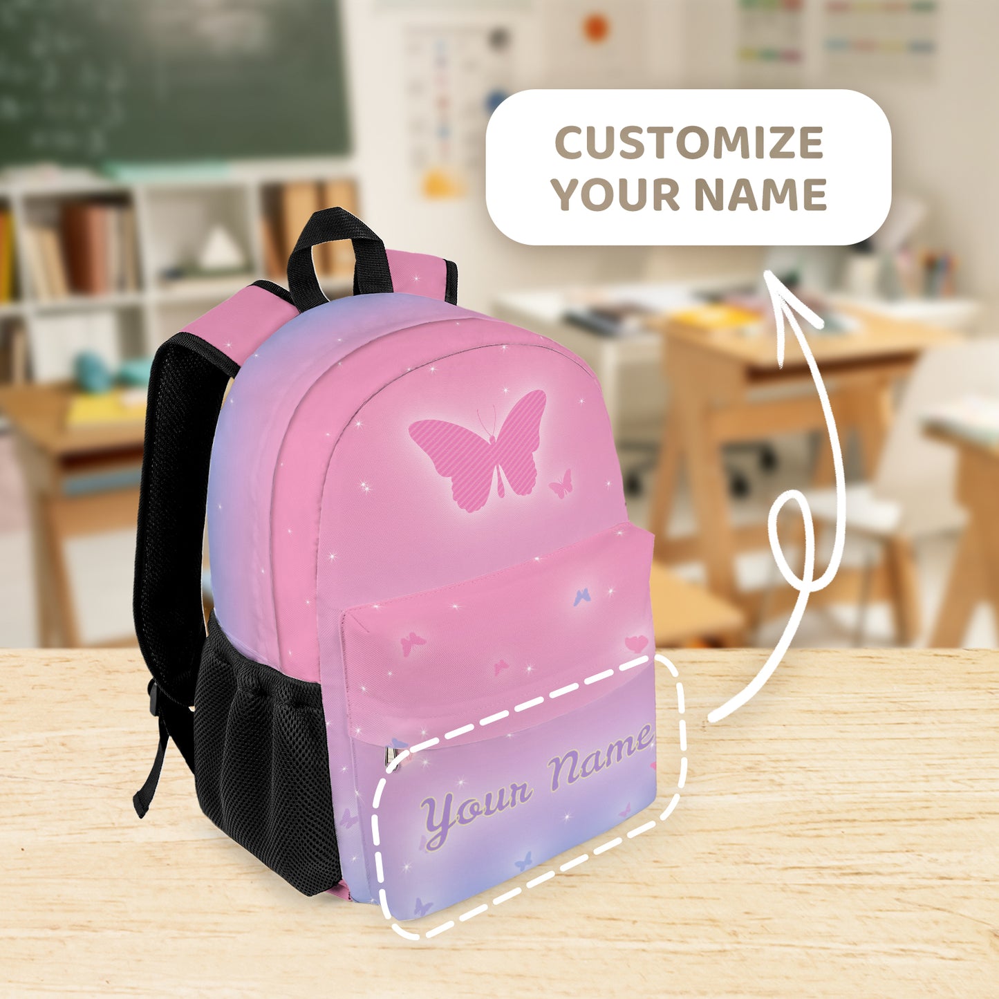 Personalized Backpack - Custom Toddler Backpack with Unique Name and Pattern, School Backpack for Kids Girls Boys, Back to School Supplies Stuff Gift for Students