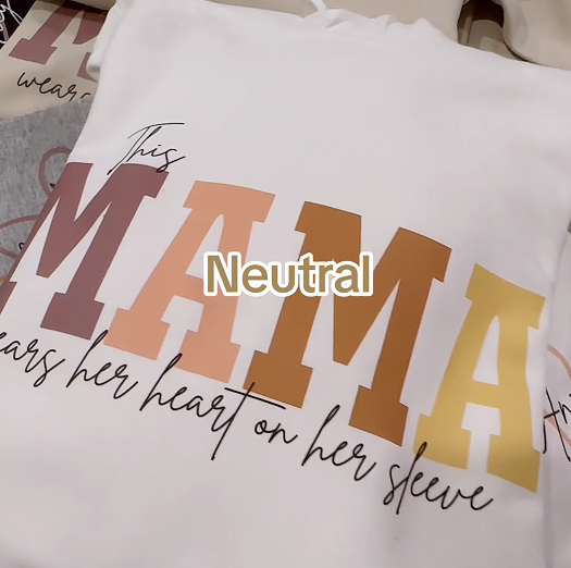 Wear Your Heart on Your Sleeve – Personalized Mama Sweatshirt with Kids’ Names | for Mom and Grandma Gift
