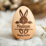 Family Personalized Custom Wooden Egg Shaker - Easter Gift For Baby Kids, Newborn Baby
