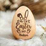 Family Personalized Custom Wooden Egg Shaker - Easter Gift For Baby Kids, Newborn Baby