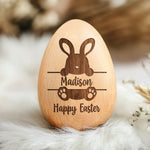 Family Personalized Custom Wooden Egg Shaker - Easter Gift For Baby Kids, Newborn Baby