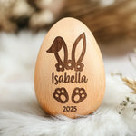Family Personalized Custom Wooden Egg Shaker - Easter Gift For Baby Kids, Newborn Baby