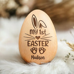 Family Personalized Custom Wooden Egg Shaker - Easter Gift For Baby Kids, Newborn Baby