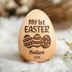 Family Personalized Custom Wooden Egg Shaker - Easter Gift For Baby Kids, Newborn Baby