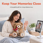 Personalized Photo Teddy Bear with Bouquet Options