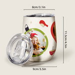 Christmas family photo Wine Tumbler