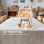 Wooden sitting cat Piggy Banks for Kids