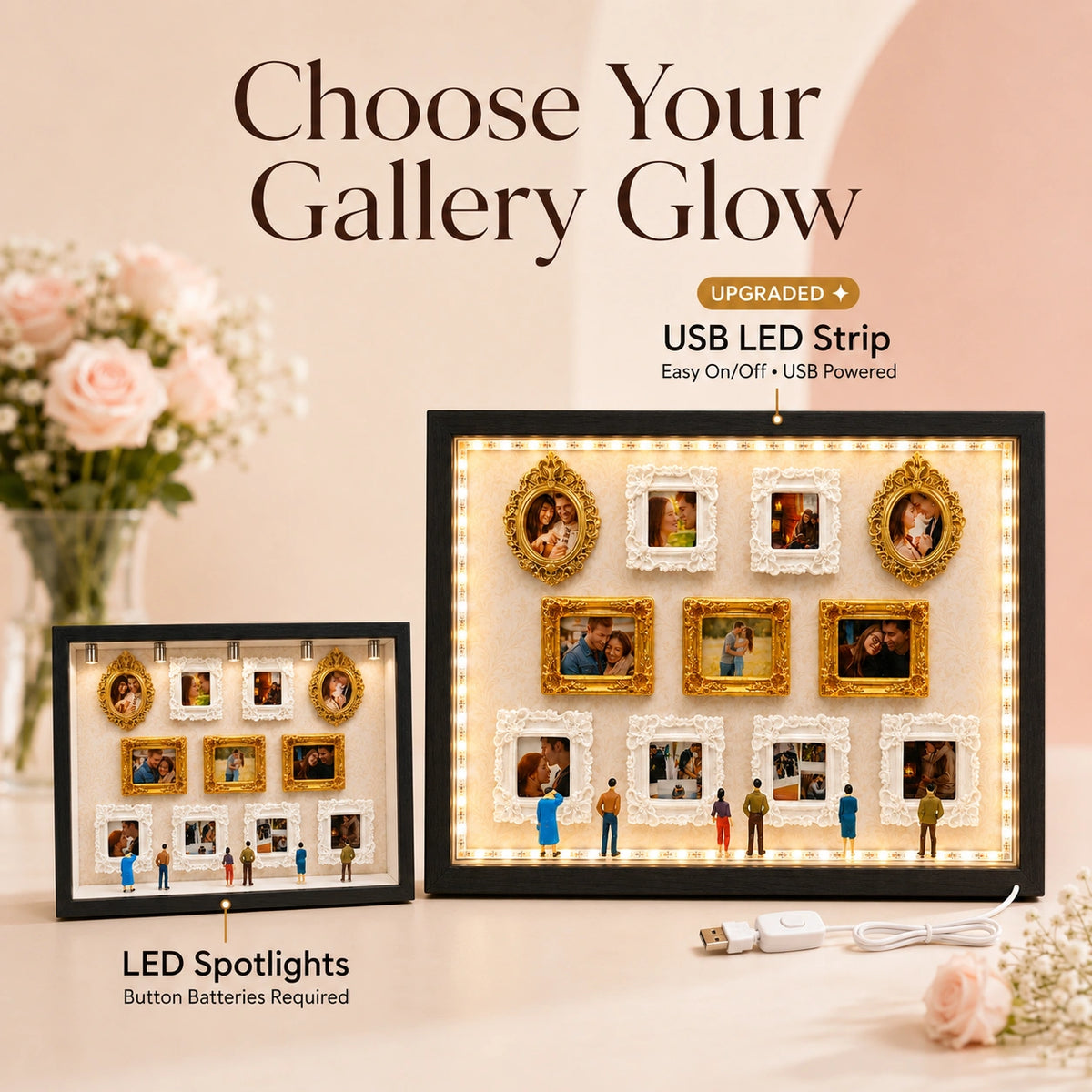 Marco del Museo de Nosotros, regalo personalizado para parejas, lindos regalos en miniatura para museos, regalo significativo, regalo de aniversario para San Valentín. 