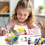 DIY Bunny Lamp Kit for Kids - Personalize with LED Name. Great for Easter Baskets, Birthdays. Includes Art Supplies. A Realistic, Handmade Bunny Toy Gift for Boys & Girls.