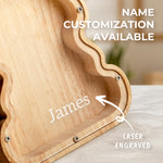 Bunny Piggy Bank for Kids, Personalized Wooden Money Box, Money Holder Encourages Early Saving