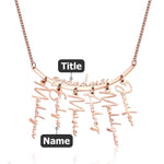 Personalized Names Hanging Family Necklace