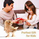 Personalized Wooden Dinosaur Piggy Banks for Kids - Ideal Birthday Gifts, Decor & Educational Toys
