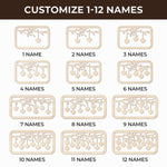 Personalized Family Tree w/Names - 2 Sizes Customized Wood Signs Decor Grandma Gifts, Birthday Gifts for Grandma Mom Grandparent, Custom Family Wooden Desk Table Sign Art Decorations