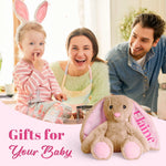 Custom Name Embroidered Plush Bunny: Ideal Easter, Birthday Gift for Little Ones