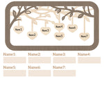 Personalized Family Tree w/Names - 2 Sizes Customized Wood Signs Decor Grandma Gifts, Birthday Gifts for Grandma Mom Grandparent, Custom Family Wooden Desk Table Sign Art Decorations