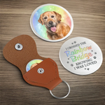 Personalized Pet Memorial Keychain – Custom Pet Photo & Rainbow Bridge Quote