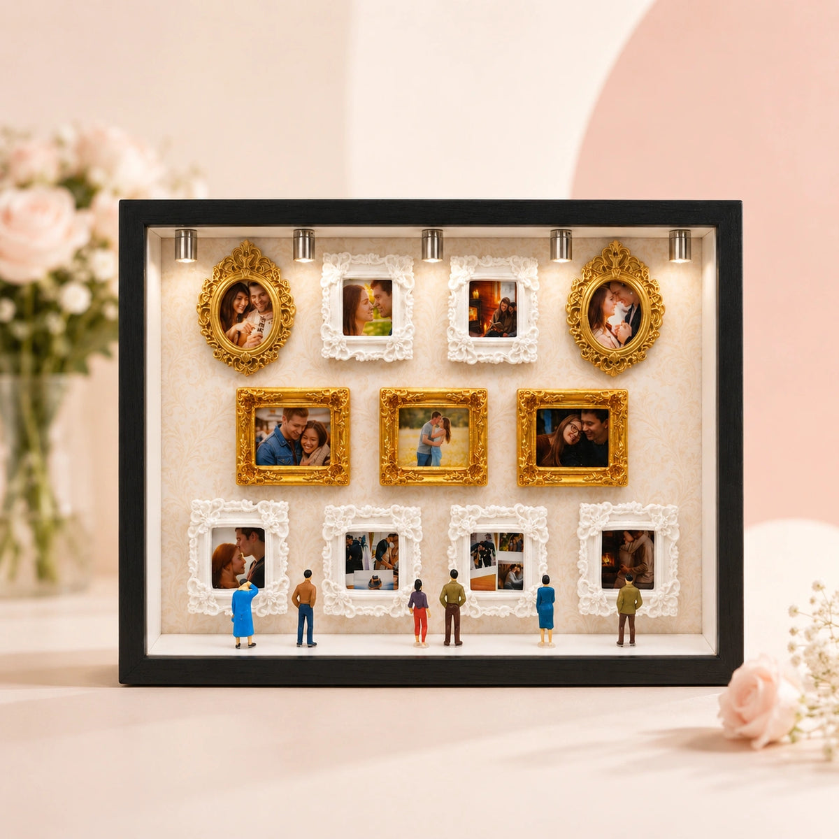 Marco del Museo de Nosotros, regalo personalizado para parejas, lindos regalos en miniatura para museos, regalo significativo, regalo de aniversario para San Valentín. 