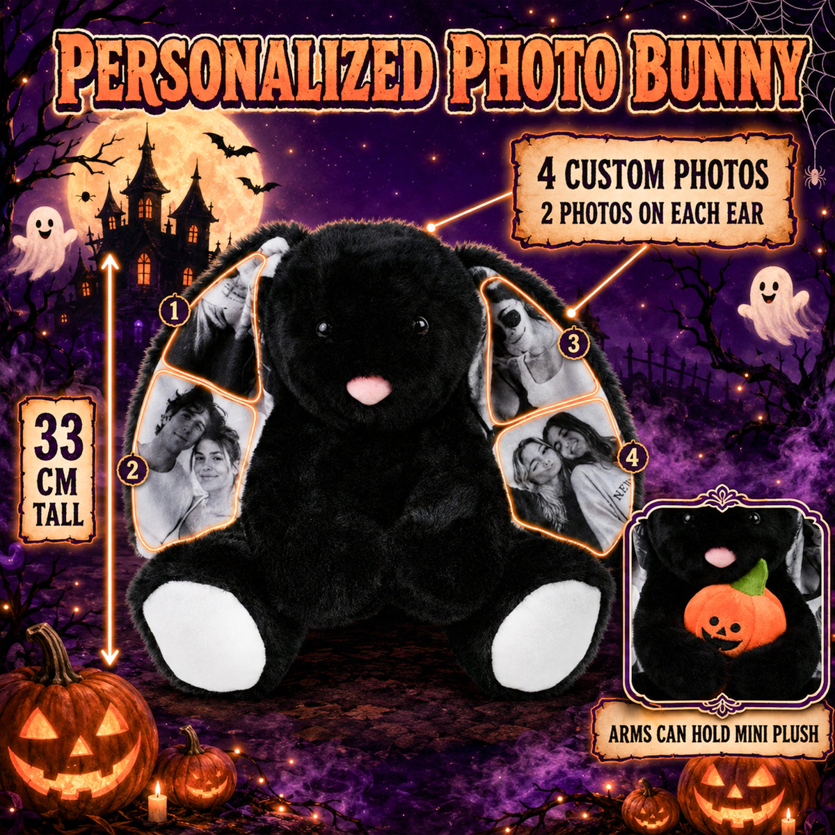 Midnight Bunny — Personalized Halloween Plush