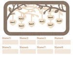 Personalized Family Tree w/Names - 2 Sizes Customized Wood Signs Decor Grandma Gifts, Birthday Gifts for Grandma Mom Grandparent, Custom Family Wooden Desk Table Sign Art Decorations