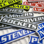 🌟12 Pack ofMagnetic Toolbox Labels🔩