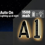 9-Inch Waterproof LED Solar Lighted House Numbers for Outside