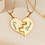 Personalized Puzzle Heart Necklace