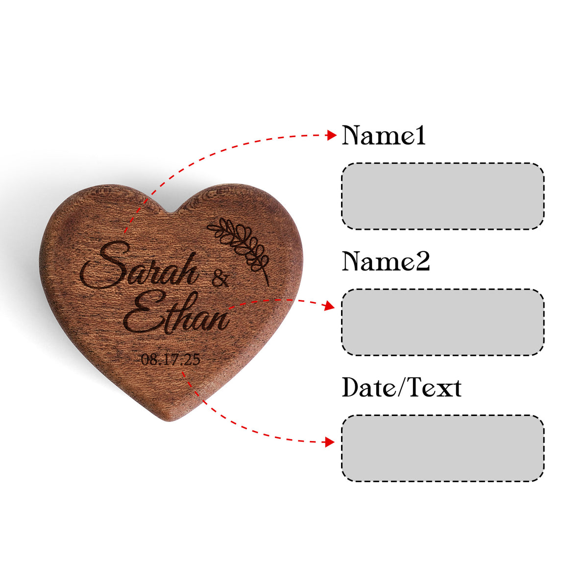 Personalized Wooden Wedding Ring Box