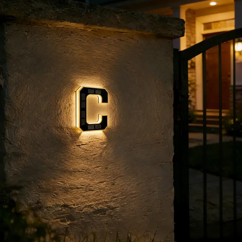 9-Inch Waterproof LED Solar Lighted House Numbers for Outside
