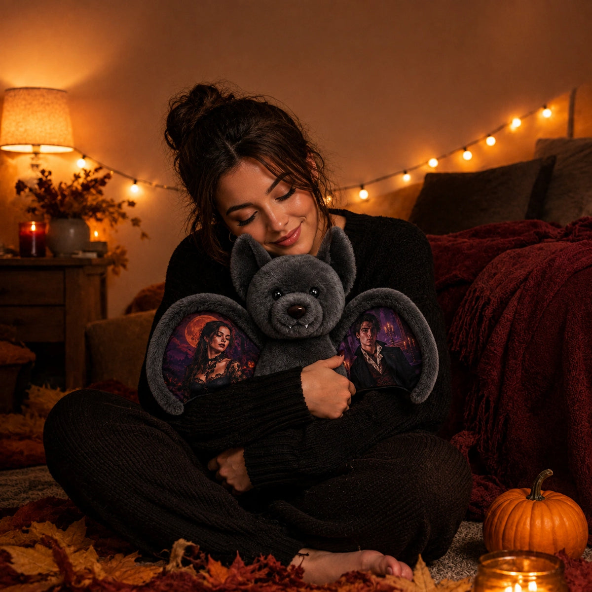 Personalized Halloween Bat Bear Plush 🦇🧸