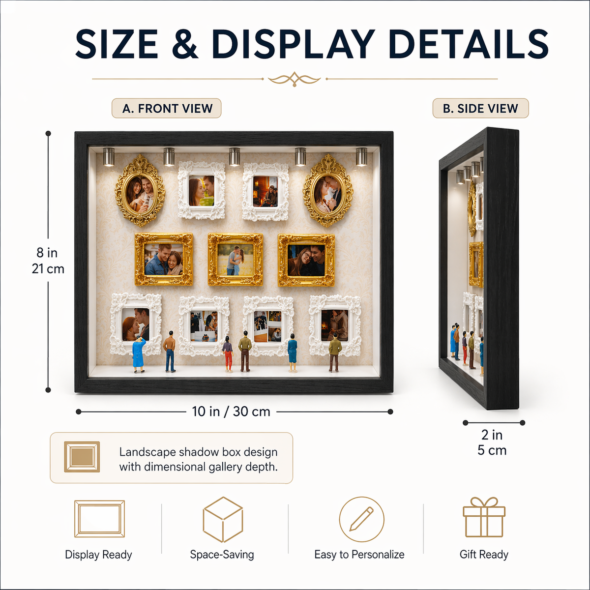 Marco del Museo de Nosotros, regalo personalizado para parejas, lindos regalos en miniatura para museos, regalo significativo, regalo de aniversario para San Valentín. 