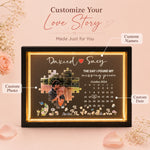 Personalized "Missing Piece" Photo Light Frame - Custom Anniversary Calendar Gift for Couples