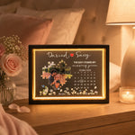 Personalized "Missing Piece" Photo Light Frame - Custom Anniversary Calendar Gift for Couples