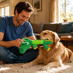 Custom Embroidered Crocodile Dog Toy - Squeaky & Durable Plush