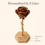 Personalized Wooden Rose Keepsake - Custom Anniversary Gift